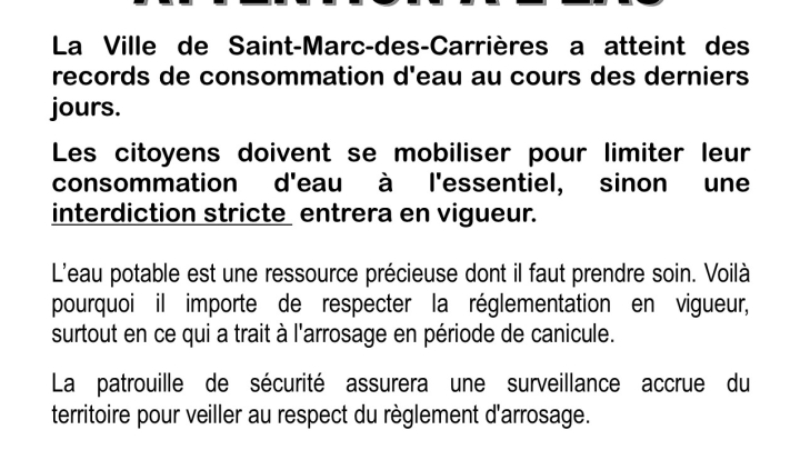 ATTENTION À L'EAU