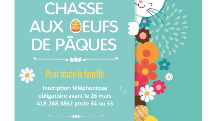 Chasse aux oeufs de Pâques - Samedi 3 avril