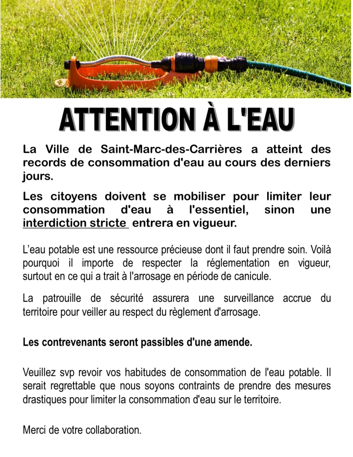 ATTENTION À L'EAU